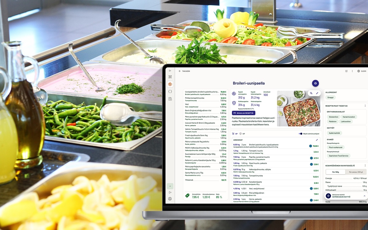 Valmiit reseptit ammattikeittiöön JAMIX G6 -keittiöjärjestelmässä.