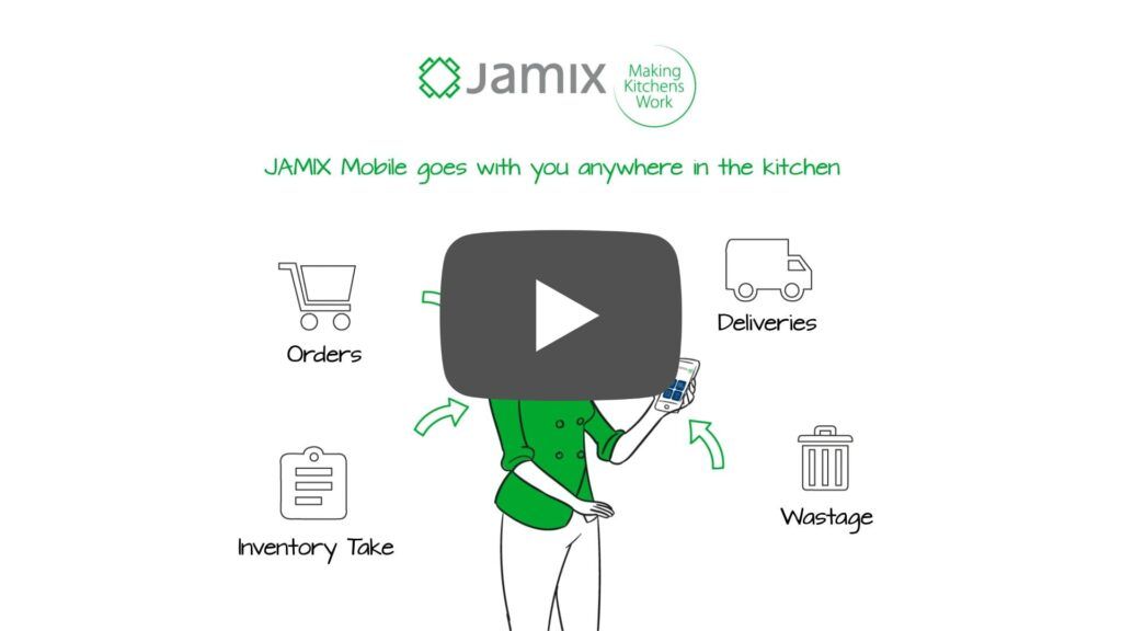 JAMIX Mobile app for kitchen management.
